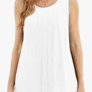 JUEYUN Women's Summer Sleeveless Chiffon Tank Top Size Med